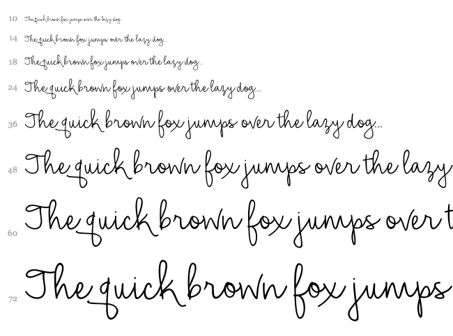 Hickory Jack font waterfall